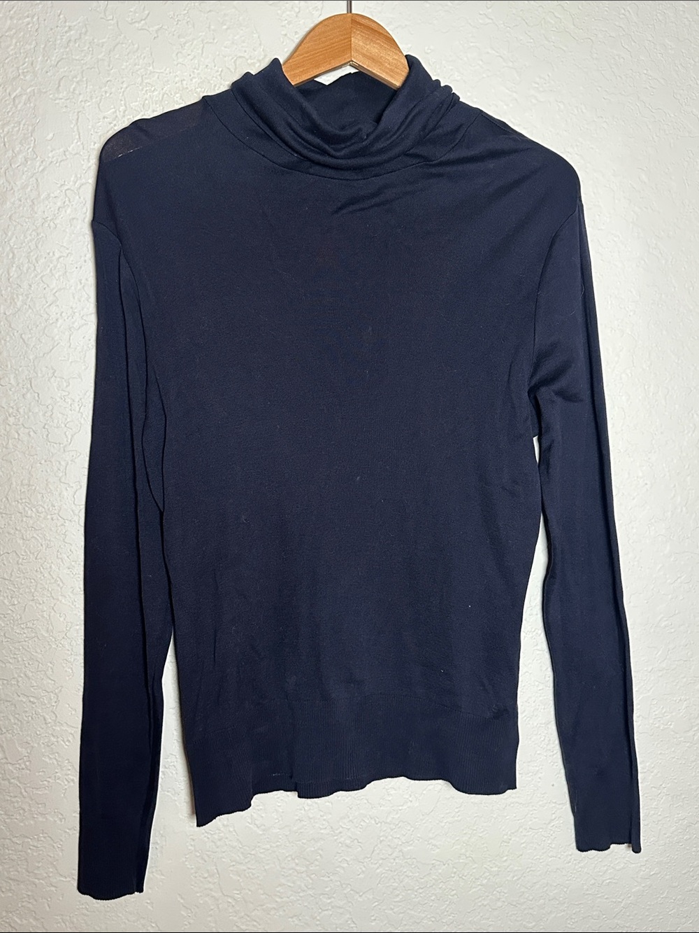 Ralph Lauren Black Label Navy Blue Turtleneck Sweater Long Sleeve Basic Staple